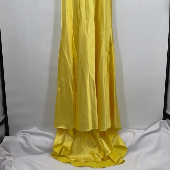 Karishma Yellow Designer Beaded Embellished Evening  Maxi Gown 10— NWT - Picture 3 of 12